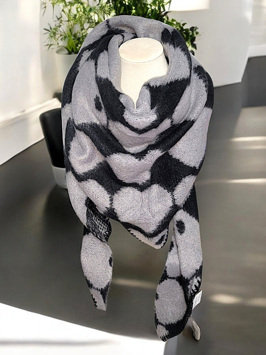 Kuschelwolle Dreiecksschal Herz in versch. Farben