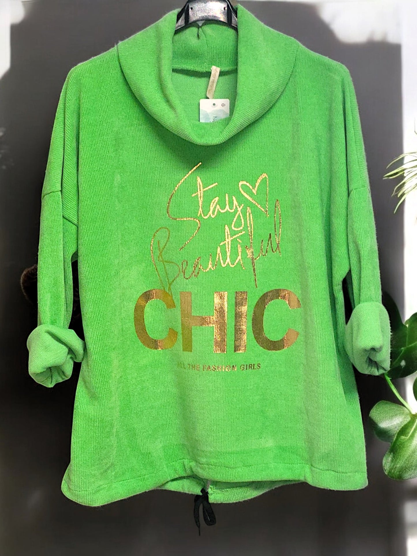 Feincord-Shirt "CHIC" mit Stehkragen Gr. 42 - 46 in versch. Farben