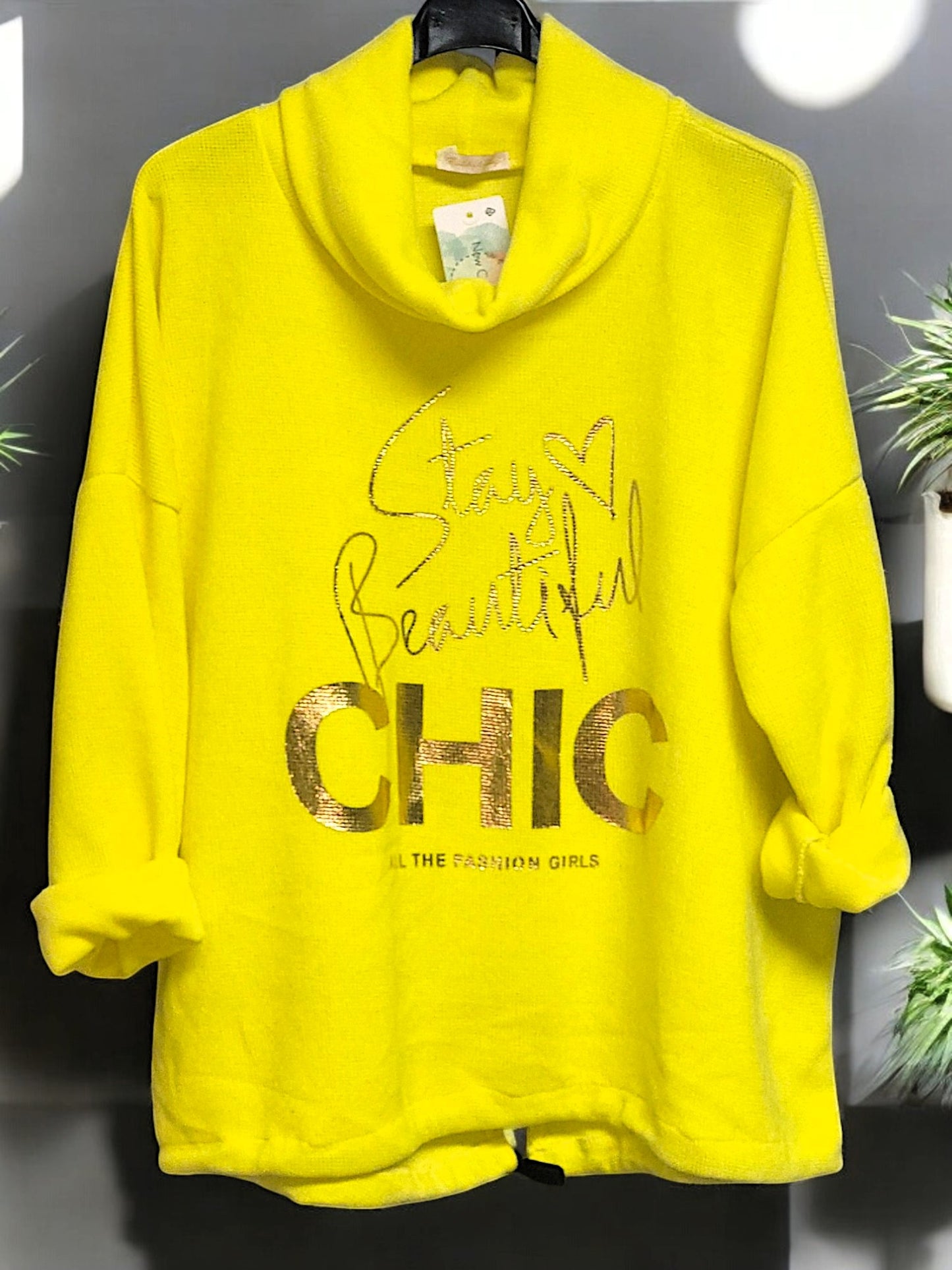 Feincord-Shirt "CHIC" mit Stehkragen Gr. 42 - 46 in versch. Farben