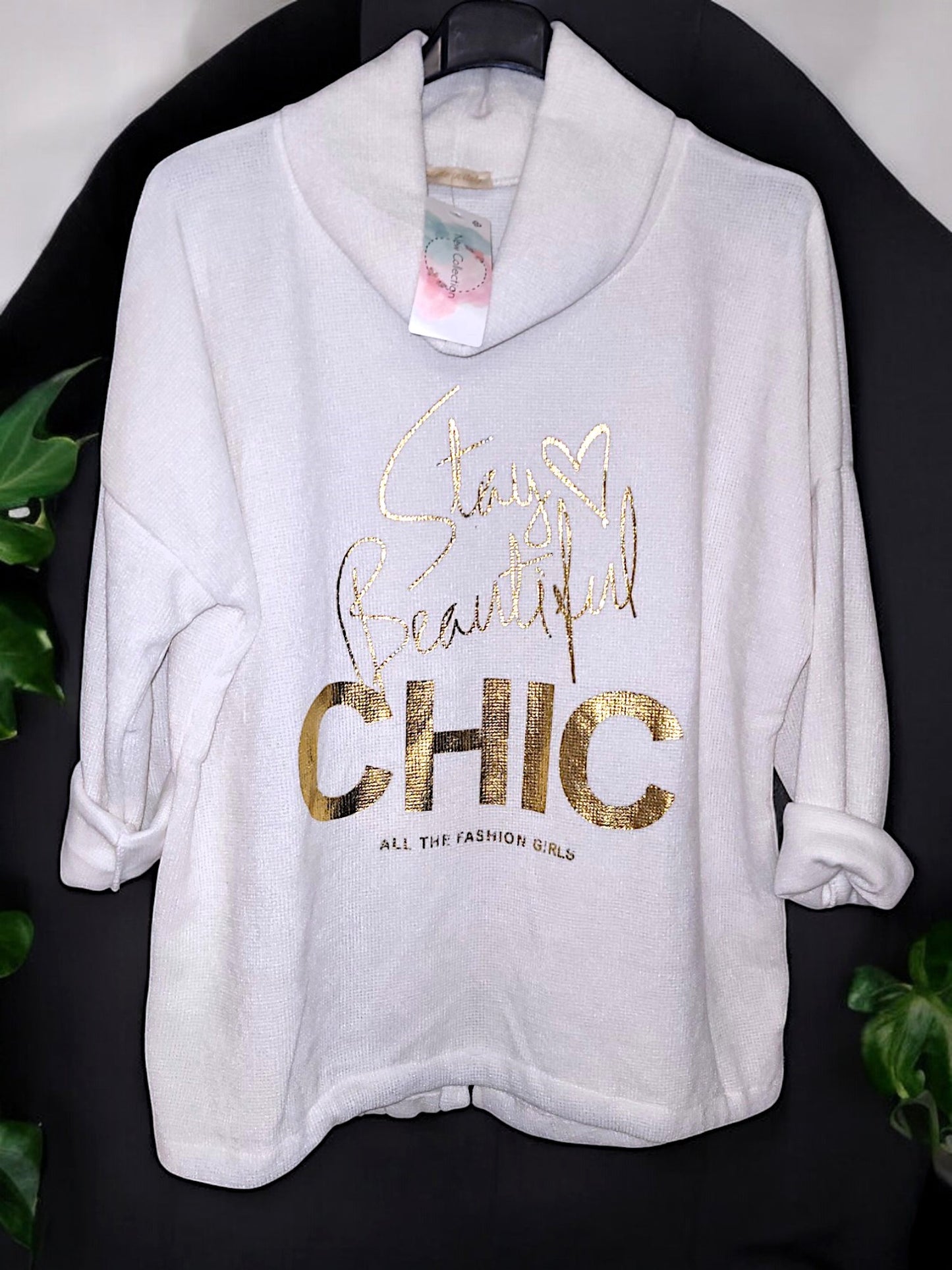 Feincord-Shirt "CHIC" mit Stehkragen Gr. 42 - 46 in versch. Farben