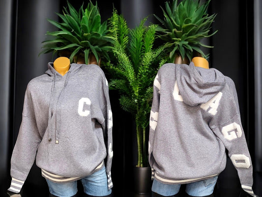 Strick-Hoodie "CHICAGO" Gr. 42-46 in 2 Farben