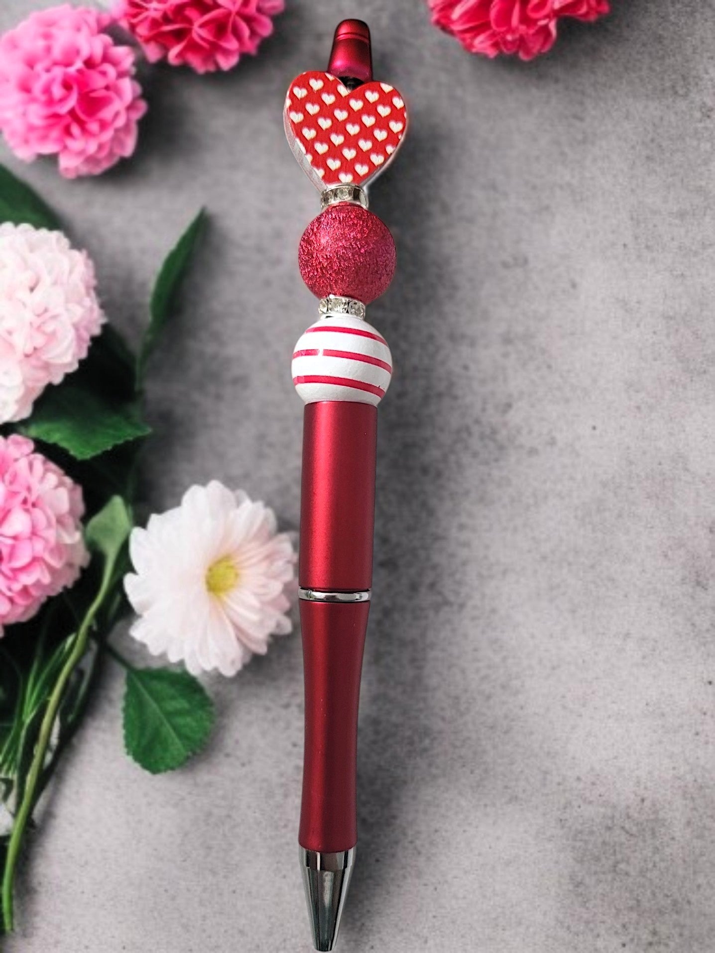 ❤️✨ Love‑Heart Kugelschreiber – 5 Varianten – handgefertigtes UNIKAT 🖊️🎁