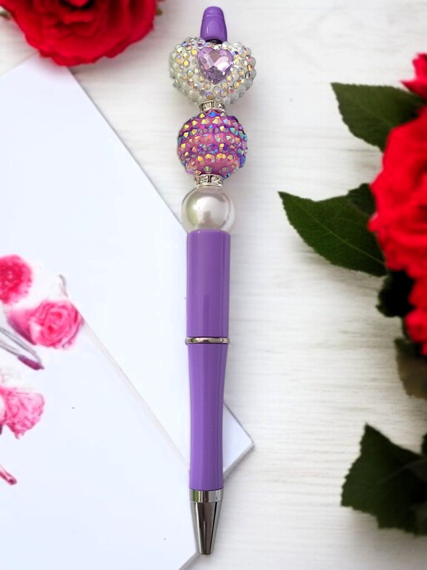💖🖊️ Deluxe Crystal‑Heart Kugelschreiber – 3 Varianten – HANDGEFERTIGTES UNIKAT ✨🎁