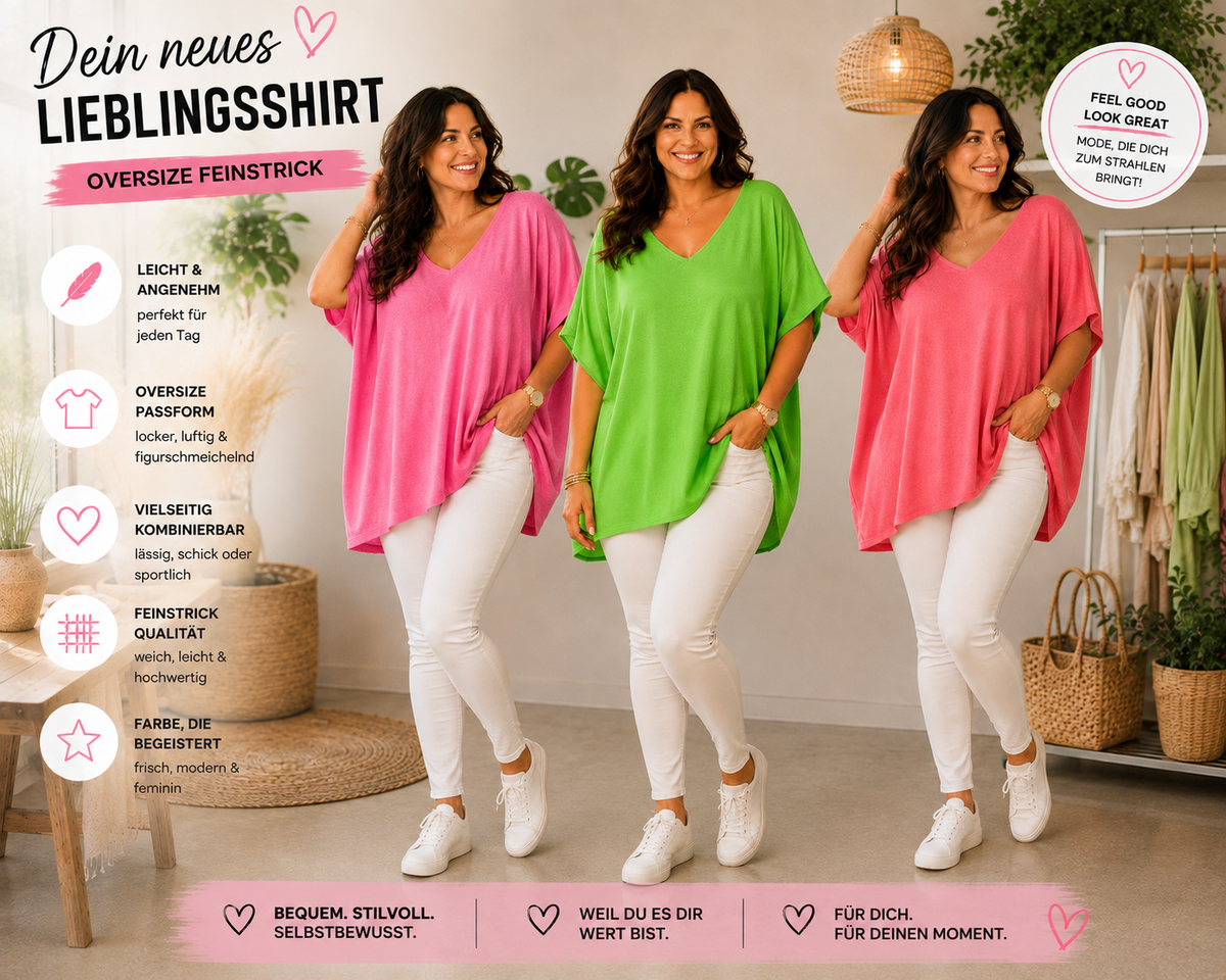 Oversize Feinstrickshirt Gr. 44–48 – weich & figurschmeichelnd 💕