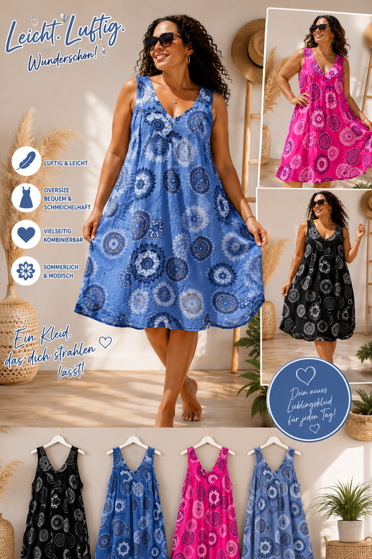 💙🌸 ✨ Luftiges Viskose-Kleid – Gr. 42–46 | 4 traumhafte Farben | Sommerliebling ☀️💙