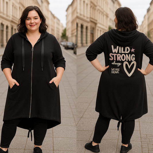 ⭐ Sweatmantel WILD STRONG – 2 Farben – Größe 54–58 ⭐