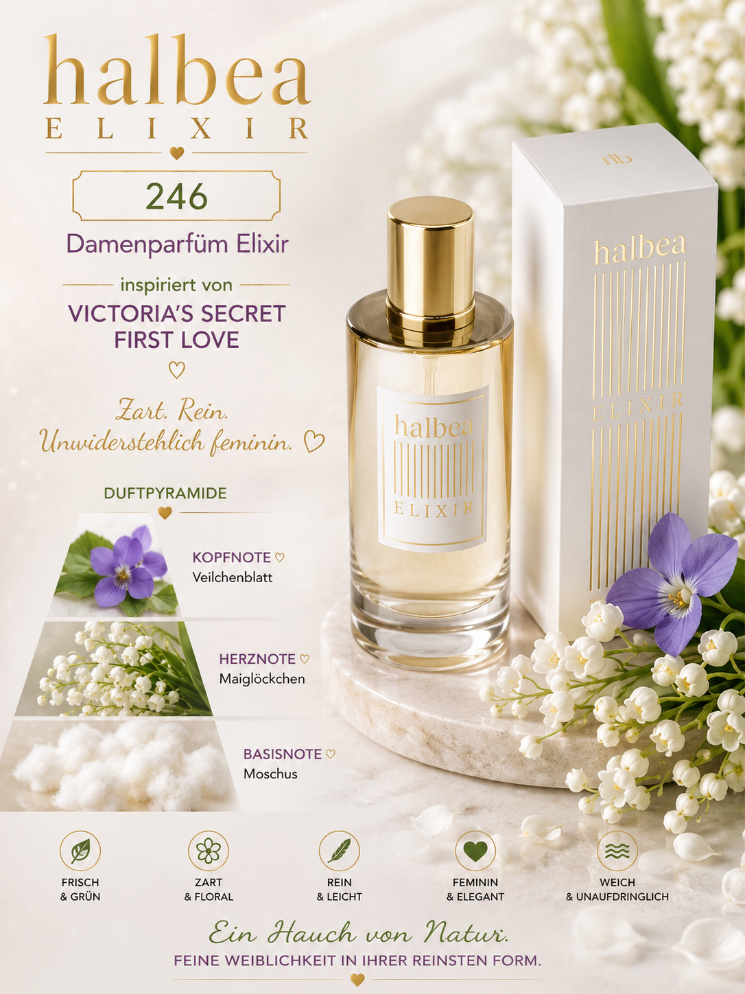 🌸 Halbea 246 – Damenparfum Elixir – inspiriert von Victoria’s Secret First Love 🌸