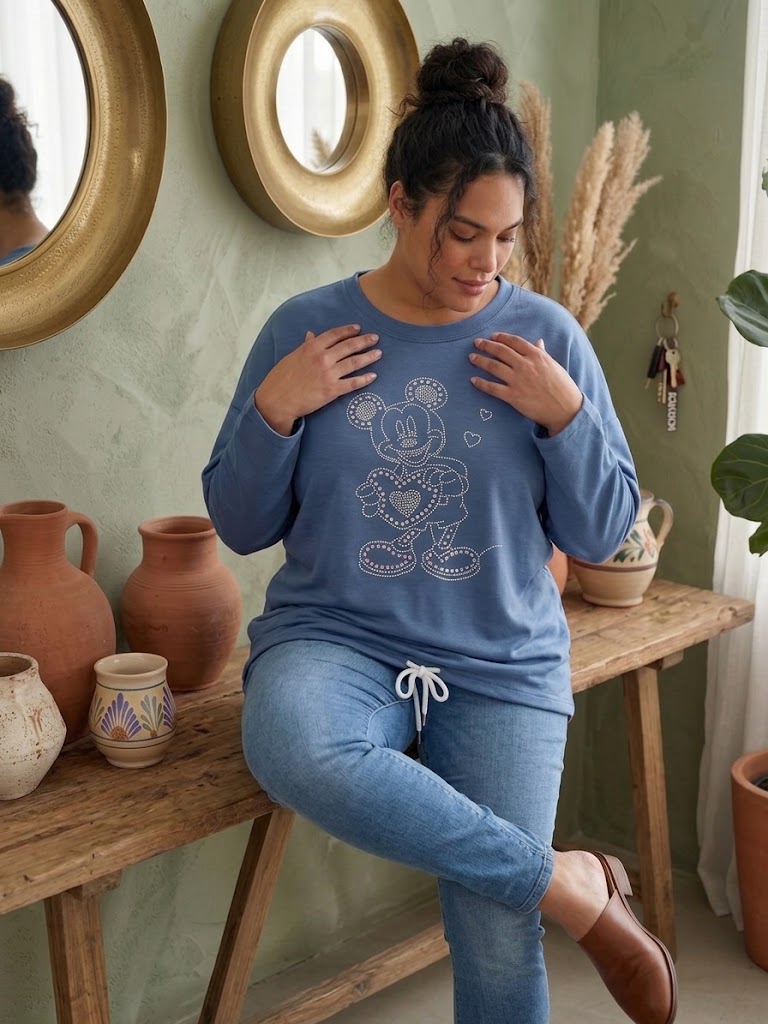 🐭✨ Sweatshirt „Maus Heart“ – Gr. 42–48 – in 5 Farben verfügbar! ✨🐭