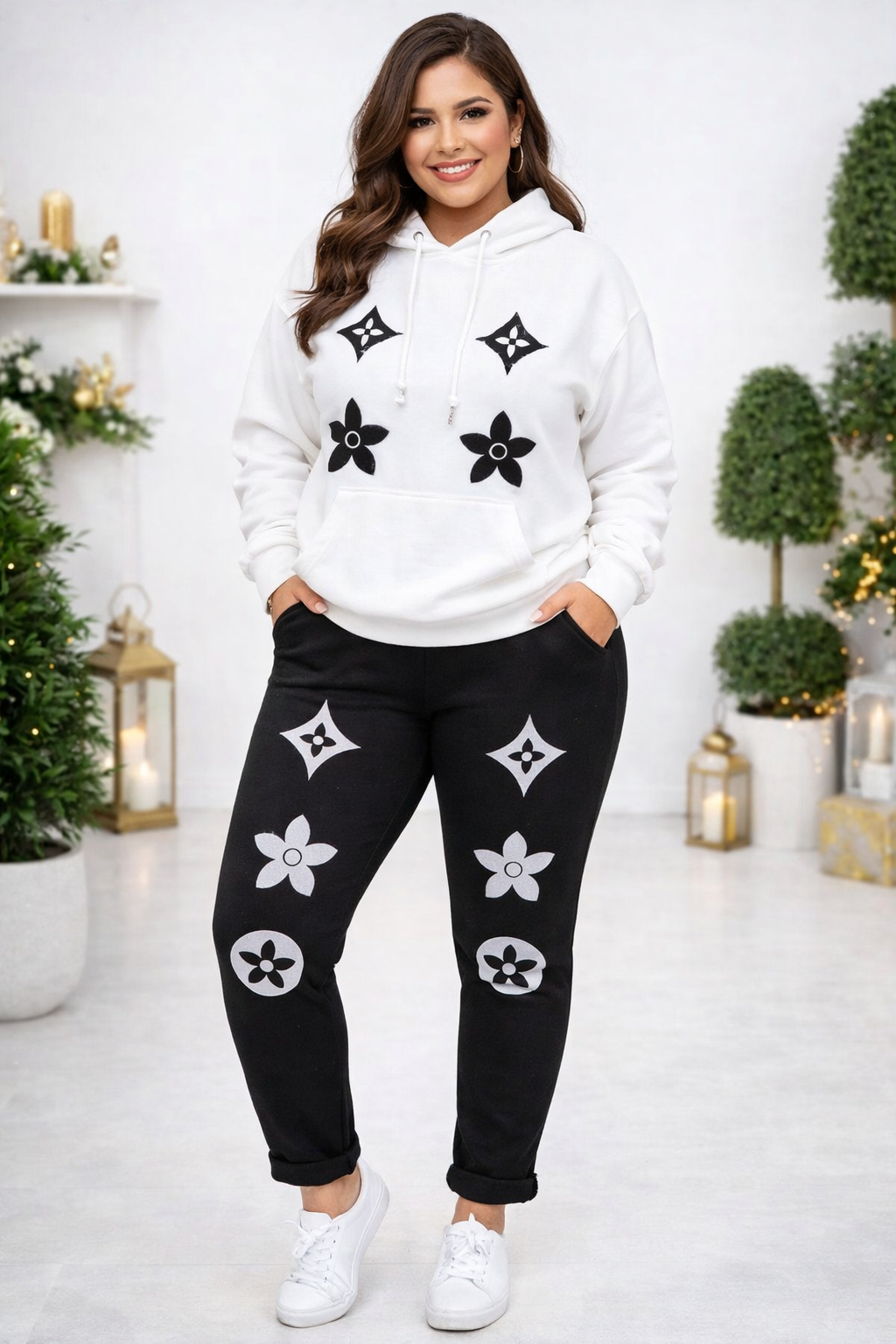 🛍️✨ Jogpants mit Strass-Steinchen aus Butterstoff – 3 Farben | Einheitsgröße 42–48 ✨💎