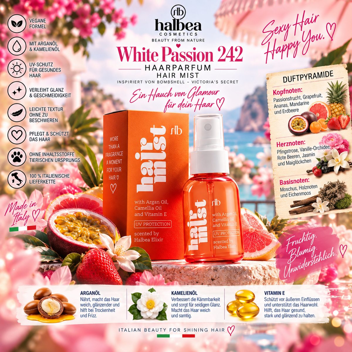 💖✨ White Passion 242 – Haarparfum | Hair Mist – 50 ml ✨💖 🌸 Inspiriert von Bombshell – Victoria’s Secret