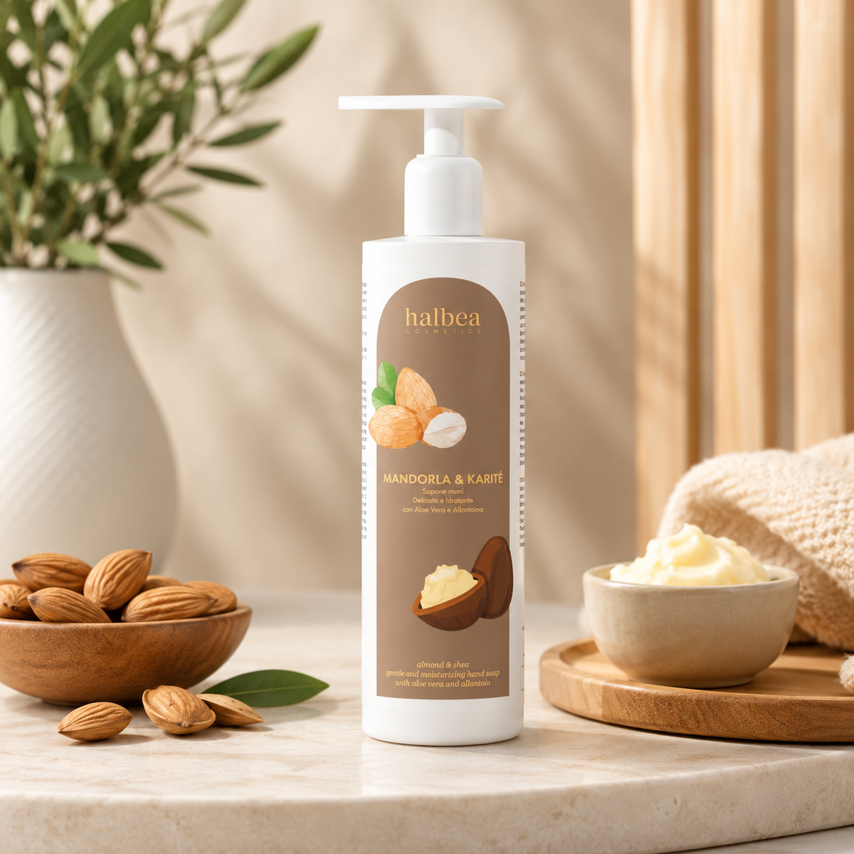 🌰🧈 Handseife Mandel & Sheabutter mit Aloe Vera & Allantoin – 250 ml 🧈🌰