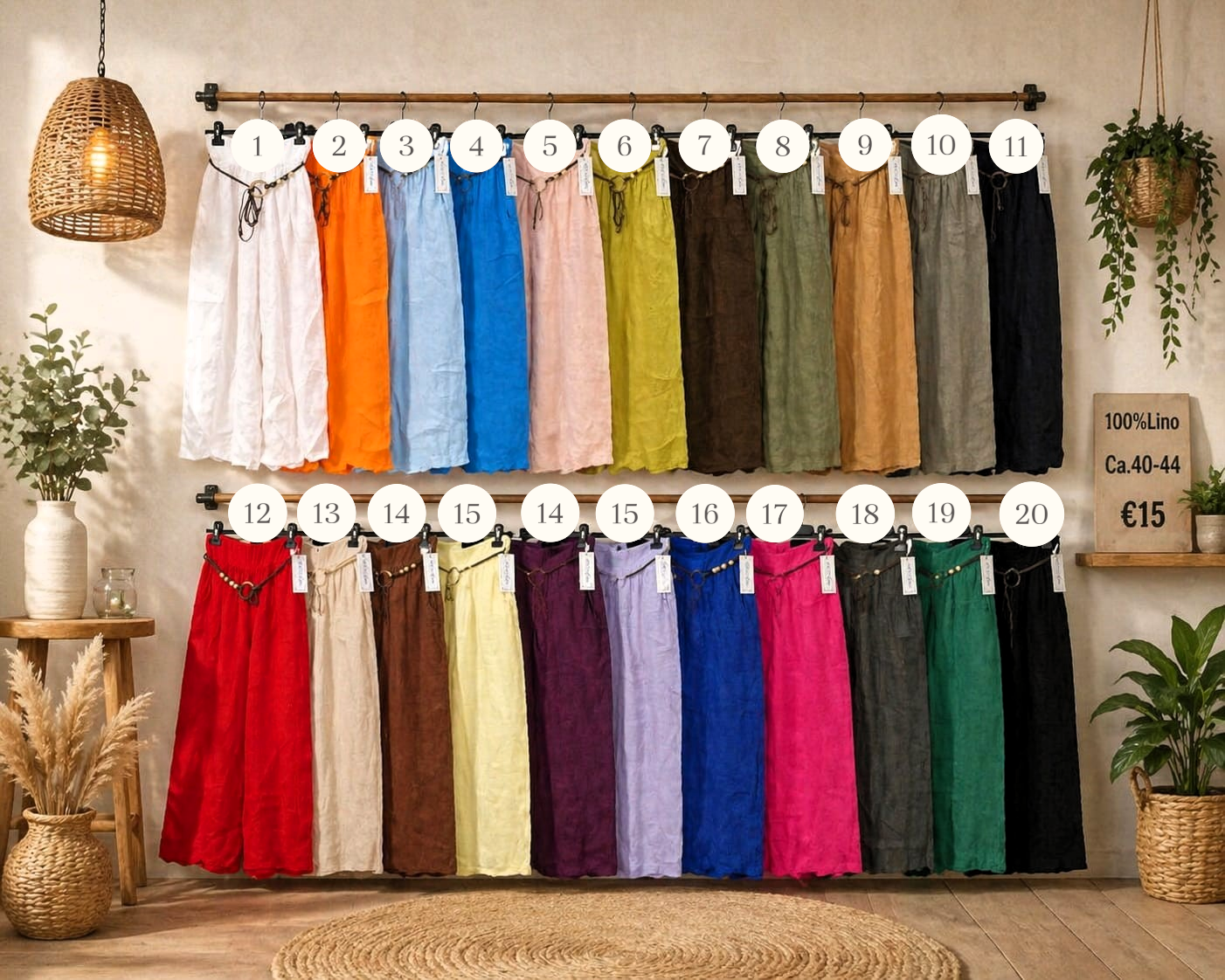 🌿✨ Unsere traumhafte Leinenhose in vielen wunderschönen Farben! ✨🌿