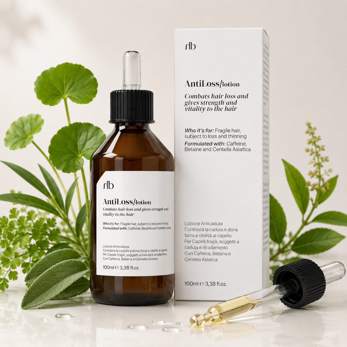 🌿✨ Haarwuchslotion mit Koffein, Betain & Asiatischem Wassernabel – 100 ml ✨🌿