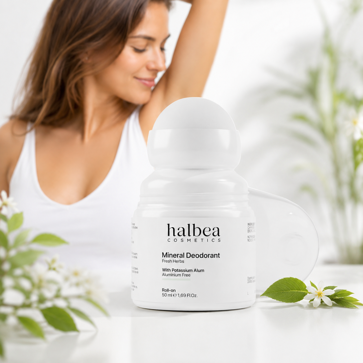 🌿✨ Deodorant Roll-on „Frische Kräuter“ mit Kaliumalaun – 50 ml ✨🌿