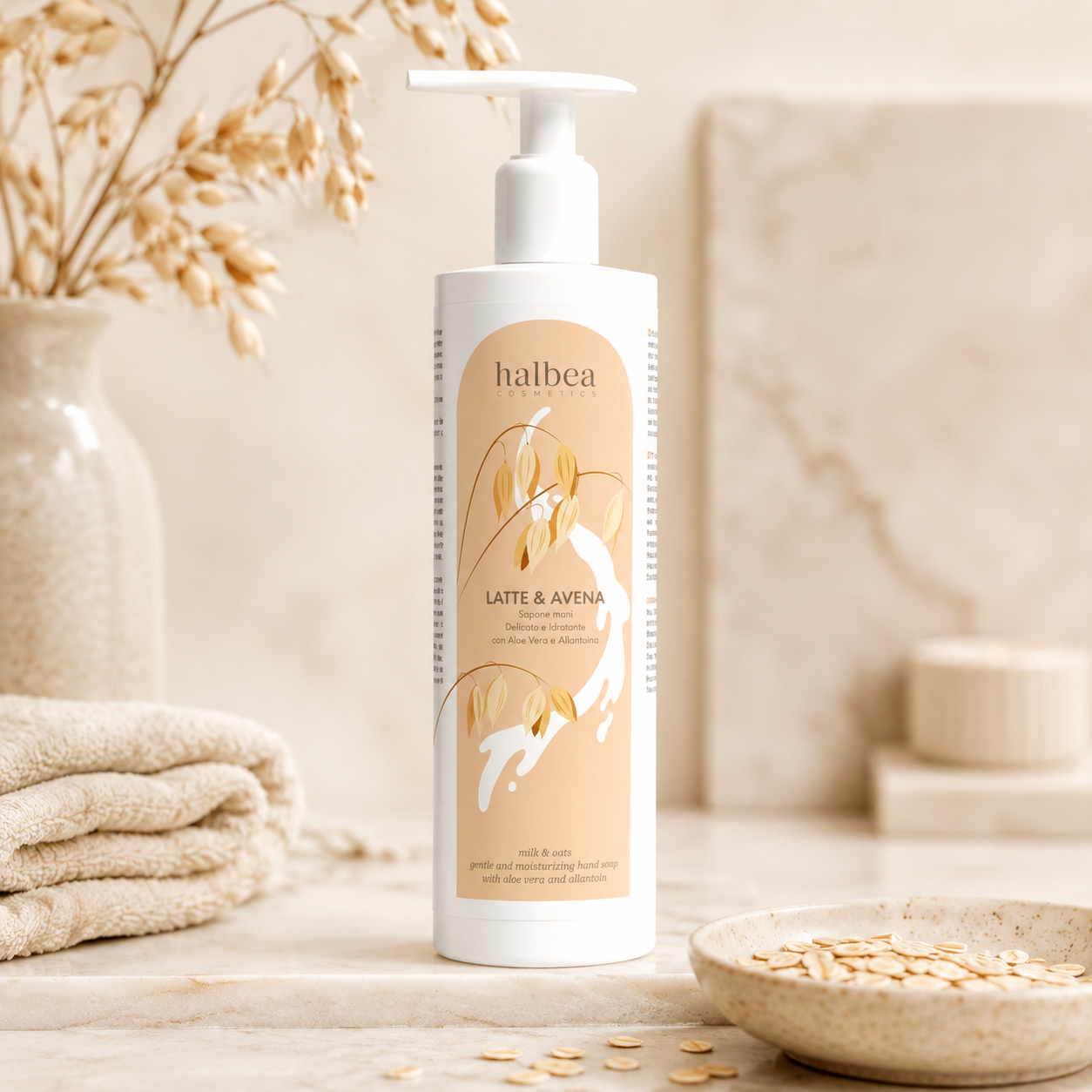 🥛🌾 Handseife Milch & Hafer mit Aloe Vera & Allantoin – 250 ml 🌾🥛
