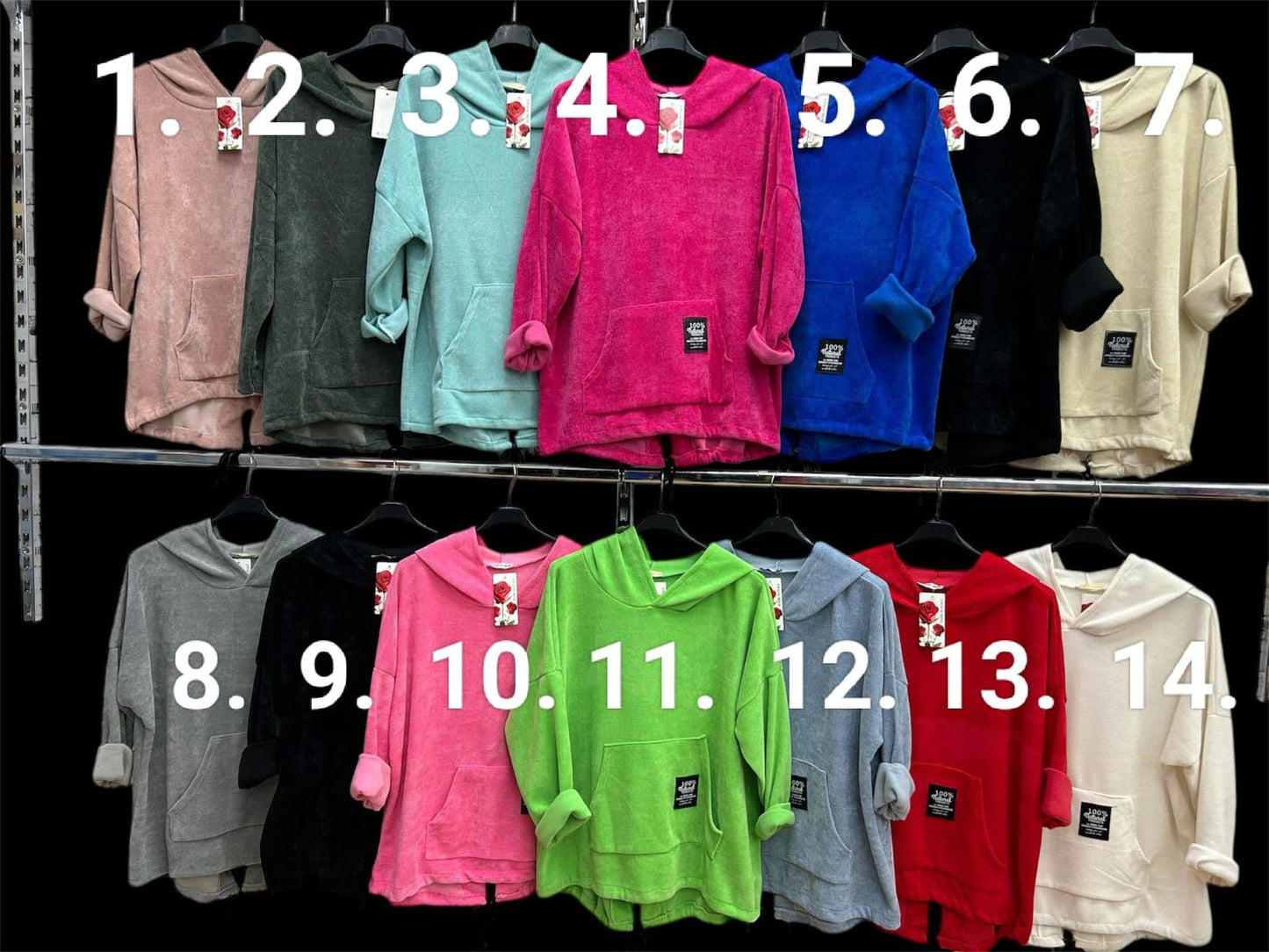 Megaweicher Cord - Hoodie Gr. 42 - 46 in versch. Farben