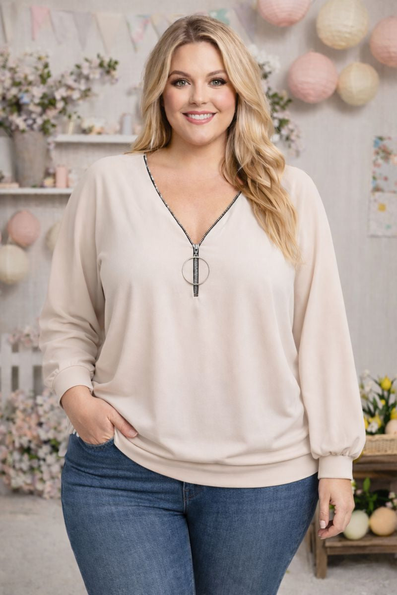 😍 Stylische Langarm-Flatterbluse – Einheitsgröße (48-54) 3 Farben zur Auswahl!