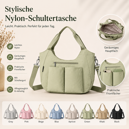 ✨ Stylische Nylon-Schultertasche – leicht, praktisch & perfekt für jeden Tag