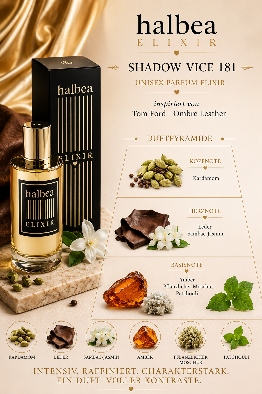 🖤✨ Shadow Vice 181 – Unisex Parfum Elixir ✨🖤 Inspiriert von Tom Ford – Ombre Leather