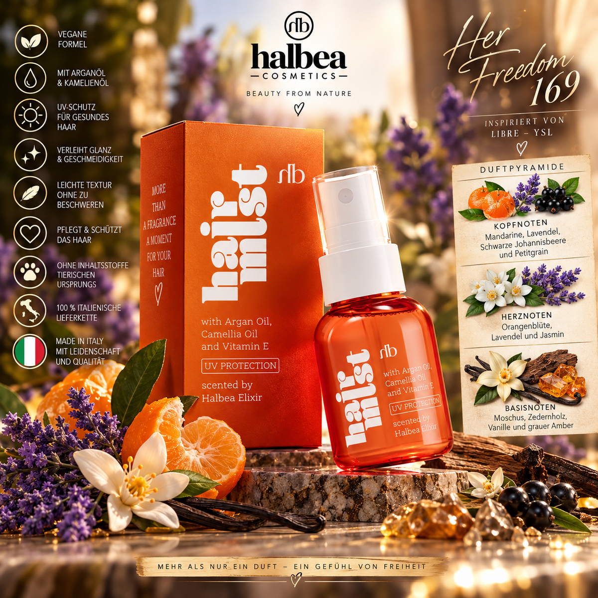 ✨ HER FREEDOM 169 – HAARPARFUM 50 ML ✨ 🌸 💜 Inspiriert von Libre – YSL