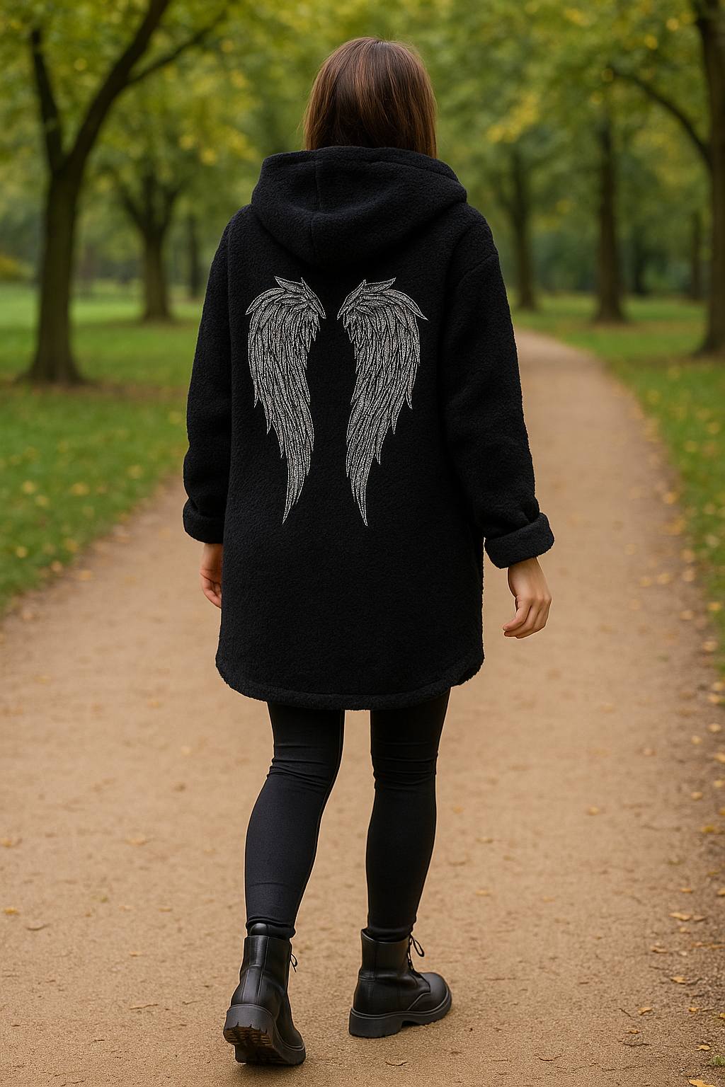 ✨ Teddy-Kapuzenjacke „Engelsflügel“ – in mehreren Farben – Gr. 38–46 ✨🪽🧥