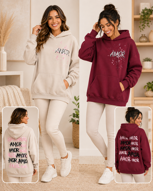 💖 AMOR Hoodie – 2 Farben – Gr. 38–44 💖