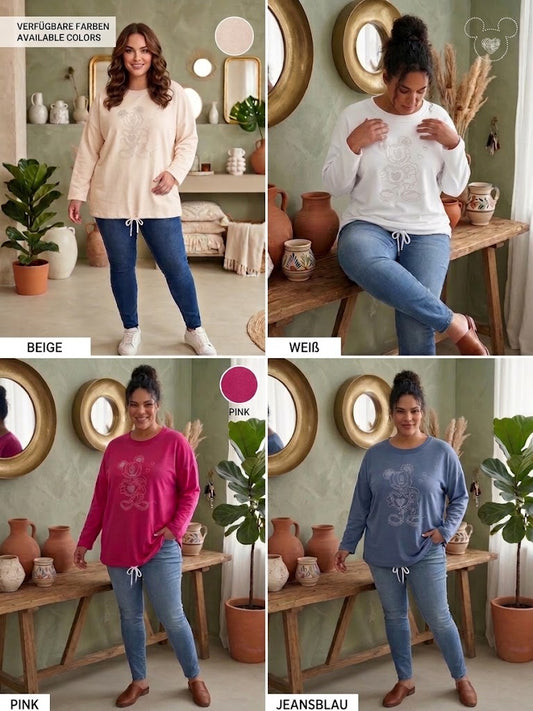 🐭✨ Sweatshirt „Maus Heart“ – Gr. 42–48 – in 5 Farben verfügbar! ✨🐭