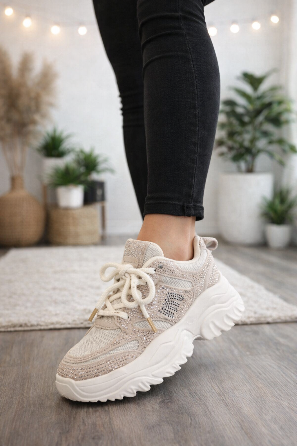 ✨ Chunky Glitzer Sneaker – 2 Farben | Größe 36–41 ✨  🌟 Stylisch. Funkelnd. Ultra bequem.
