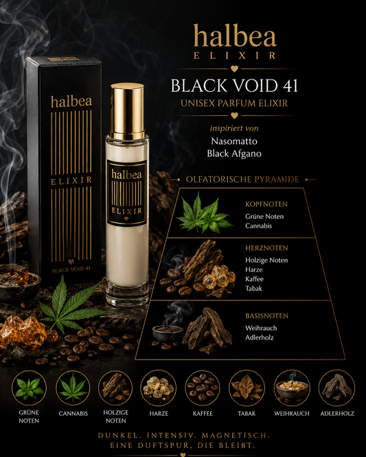 🖤 Black Void 41 – Unisex Parfum Elixir 🖤 ✨ Inspiriert von Nasomatto – Black Afgano ✨