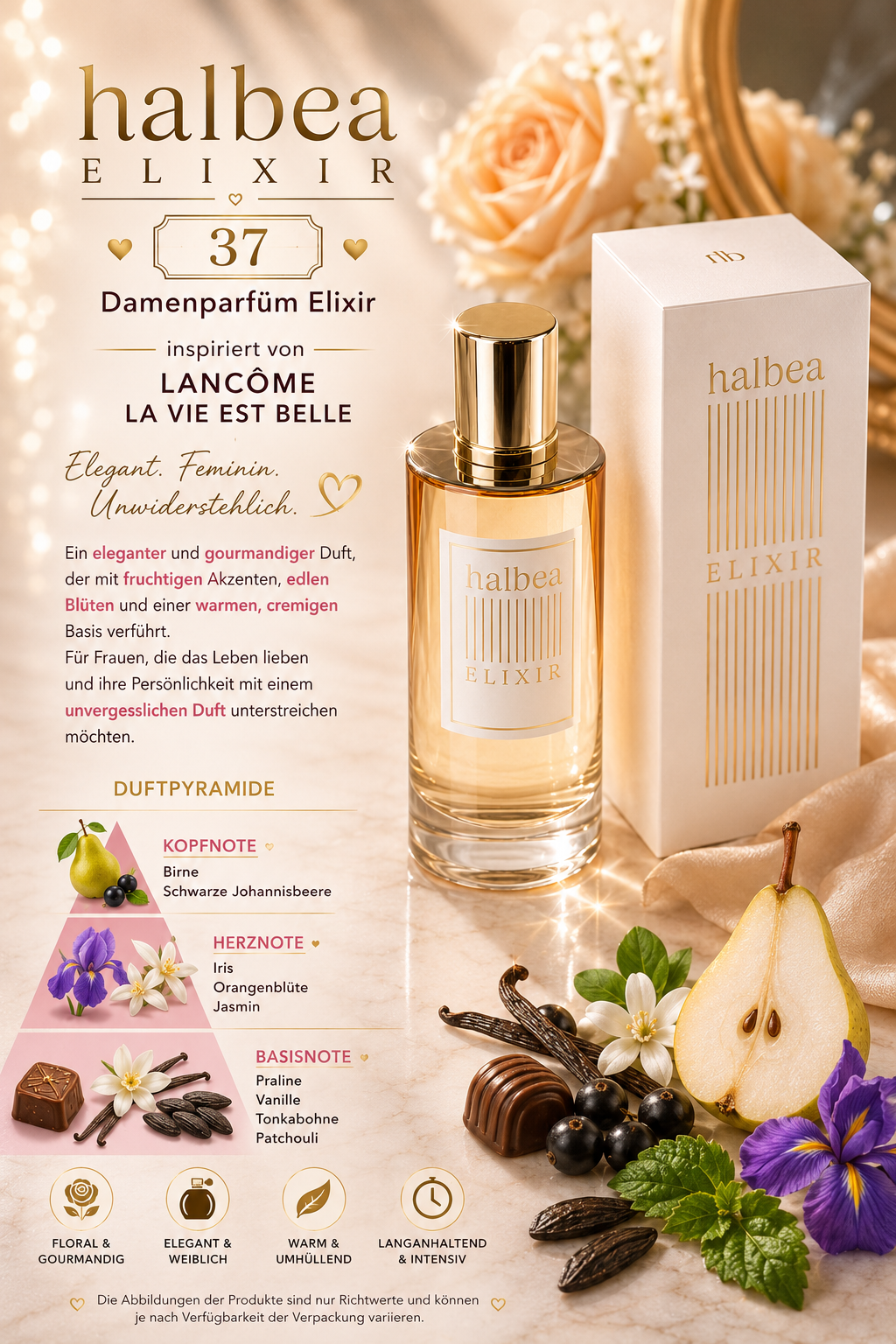 🍐✨ Gentle Bliss 37 – Damenparfum Elixir | inspiriert von Lancôme – La Vie Est Belle ✨🍐
