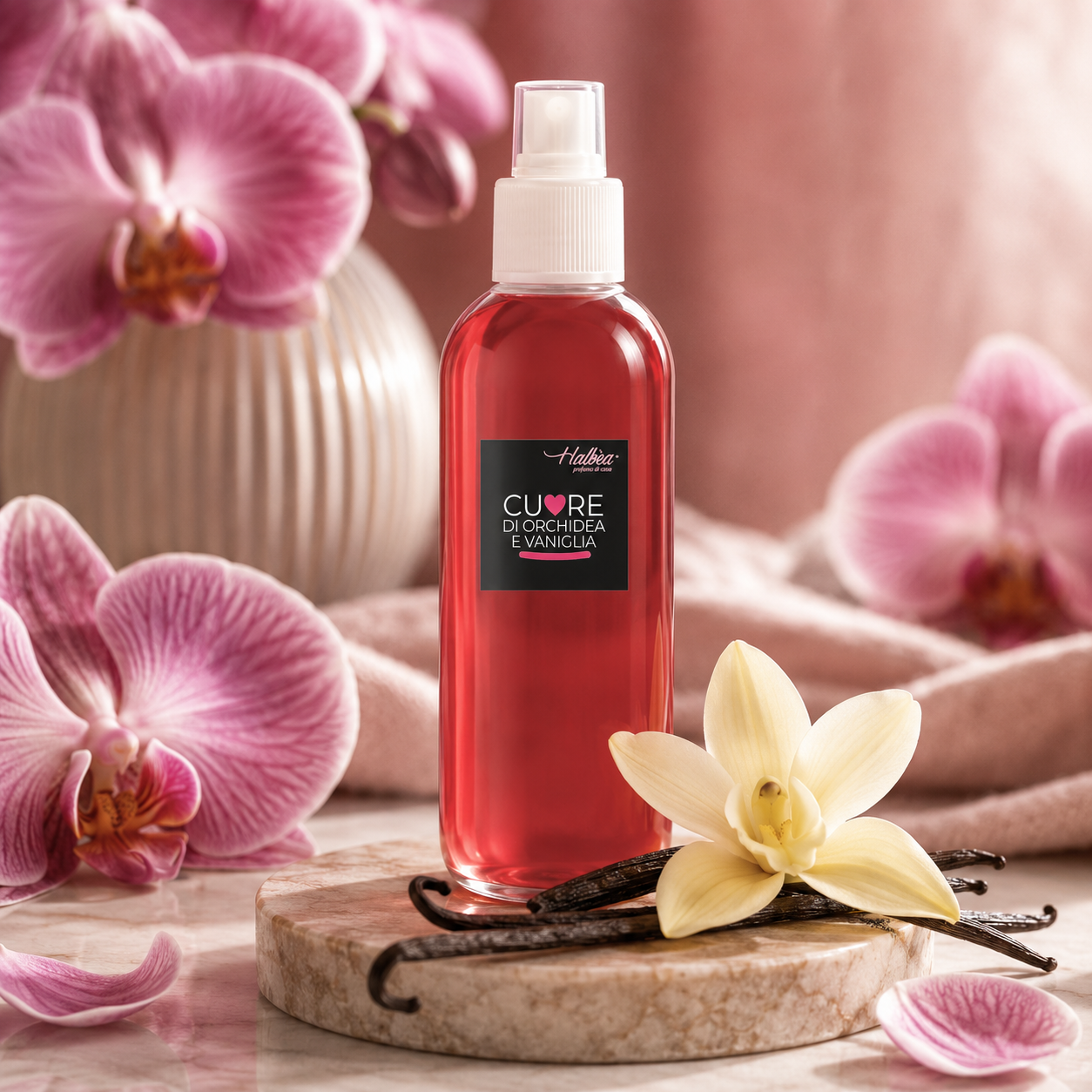 🌸✨ Lufterfrischer Herz „Orchidee & Vanille“ – 100 ml 🚗🏡💜