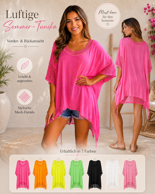 🌸 Oversize Sommer-Tunika Gr. 42–48 💕 Leicht & luftig 🌞