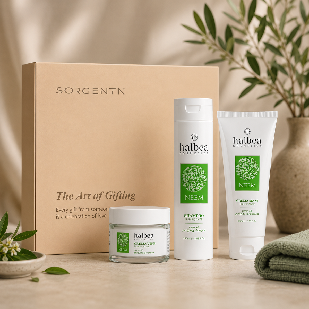 🌿✨ GiftBox Neem-Linie – reinigende Pflege für Gesicht, Hände & Haare ✨🌿