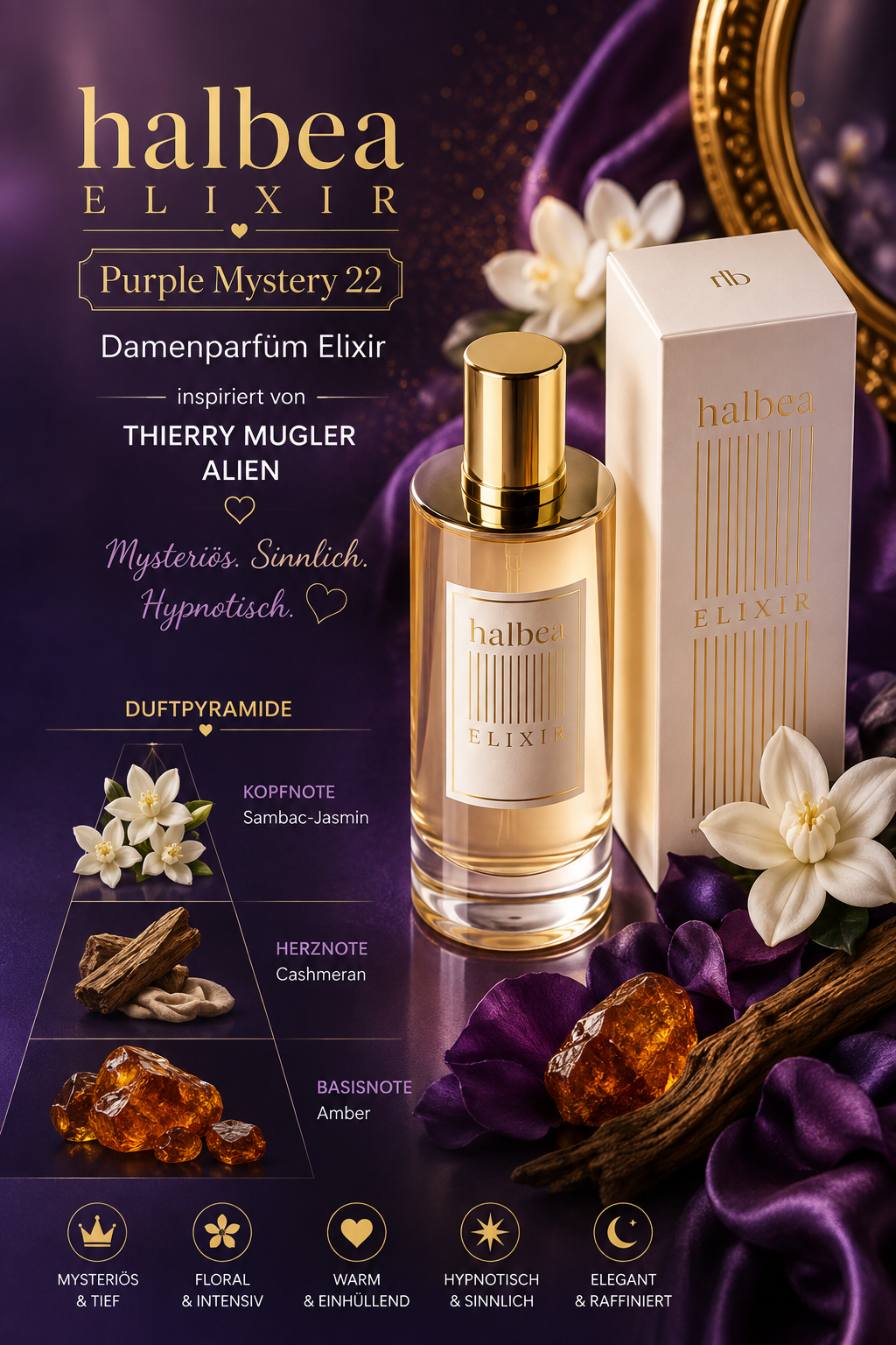 💜✨ Purple Mystery 22 – Damenparfum Elixir | inspiriert von Thierry Mugler – Alien ✨💜