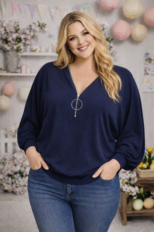 😍 Stylische Langarm-Flatterbluse – Einheitsgröße (48-54) 3 Farben zur Auswahl!