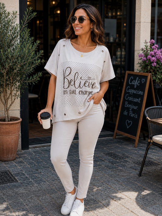 BELIEVE Shirt 🤍 Gr. 38–42🔥