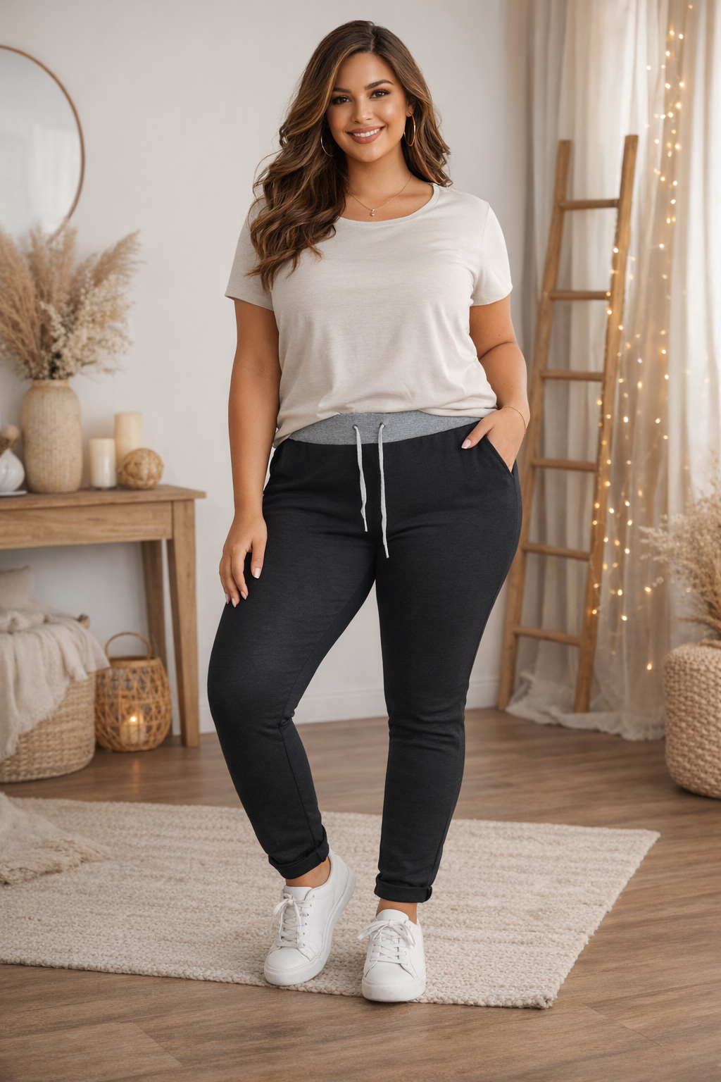 ✨ Sweathose Damen | Gr. 46–50 | 6 Farben | Bequeme Baumwoll Jogginghose