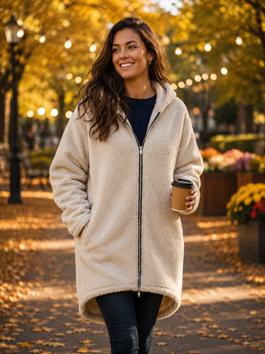 🧸✨ Teddy-Kapuzenjacke – Gr. 42–46 tragbar ✨🧸 💞 Kuschelig. Stylisch. Alltagstauglich. 💞