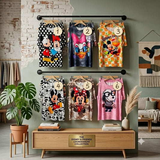 🐭✨ Disney-inspiriertes Pyjama-Set – Gr. 44–50 | Kuschelig, bequem & einfach zauberhaft! 💖🌙