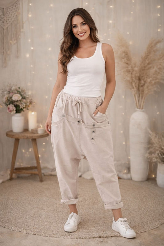 ✨ Baggy-Hose „Soft Cotton“ – 2 Farben – Größe 38–42 ✨