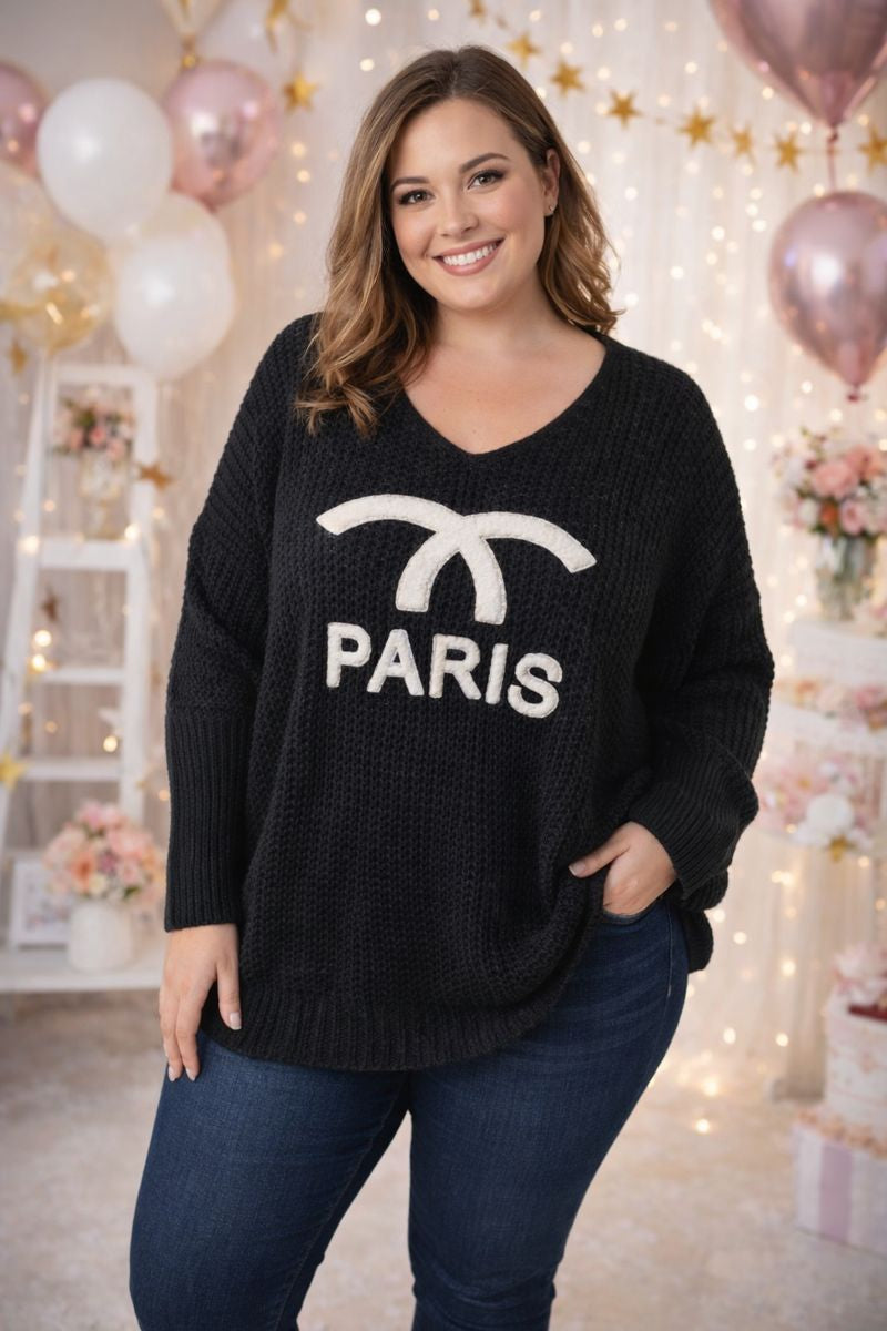 Oversize Grobstrick-Pullover Paris Gr. 40 - 48 in versch. Farben