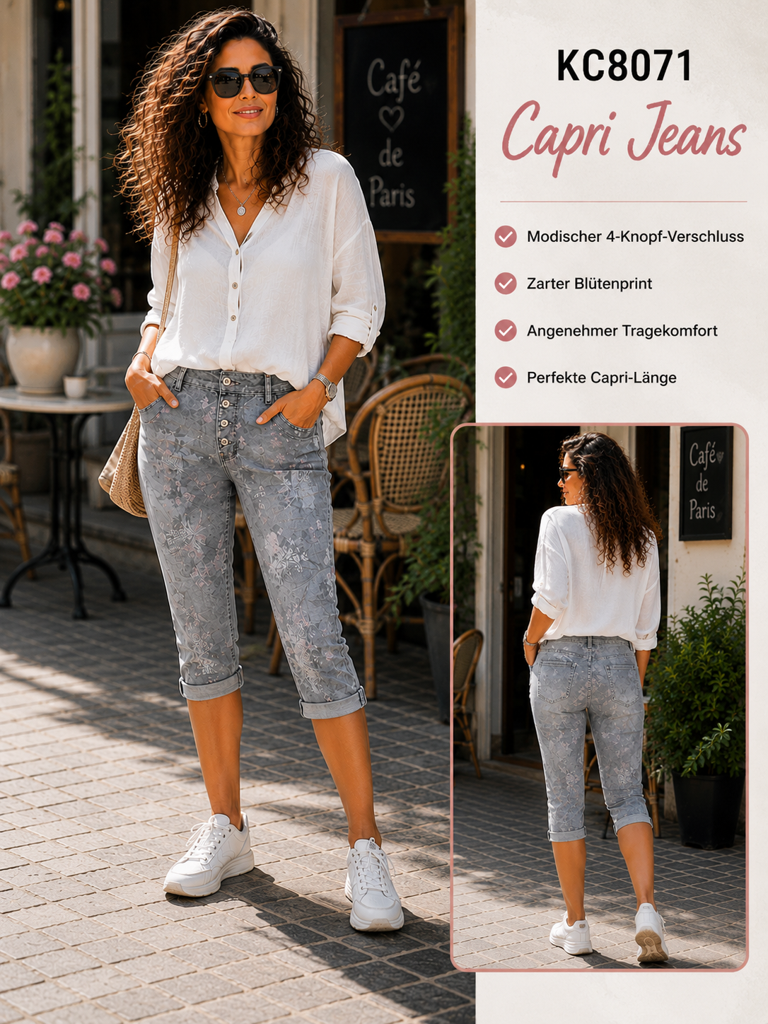 🌸✨ Karostar Stretch-Capri Jeans KC8071 – Gr. 38, 42 & 44 ✨🌸