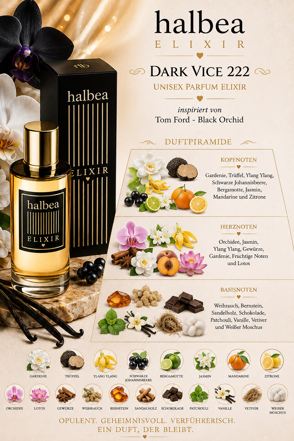 🖤✨ Dark Vice 222 – Unisex Parfum Elixir ✨🖤 🌑 Inspiriert von Tom Ford – Black Orchid 🌑