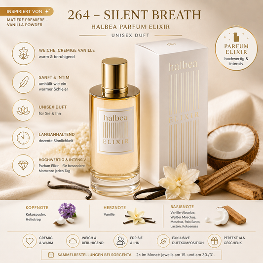 🌿✨ 264 – Silent Breath ✨🌿 Unisex Parfum Elixir – Inspiriert von Matiere Premiere – Vanilla Powder 🤍🍦