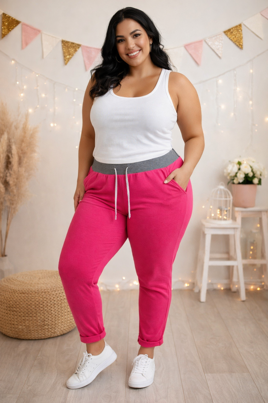 ✨ Sweathose Damen | Gr. 46–50 | 6 Farben | Bequeme Baumwoll Jogginghose