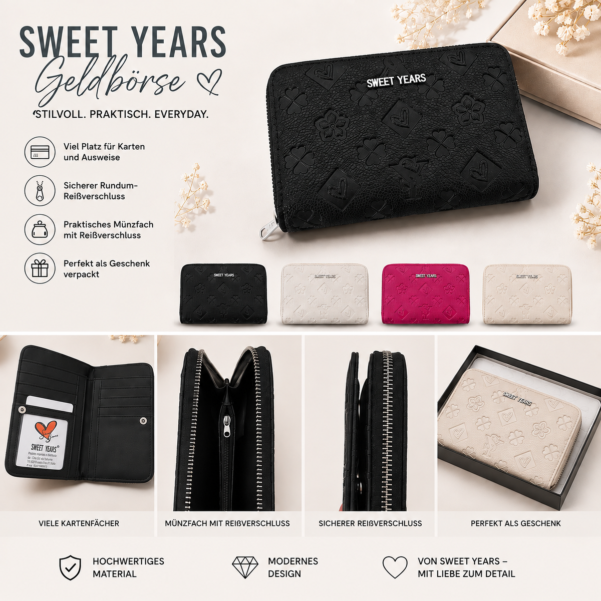💖 SWEET YEARS Damen-Geldbörse 💖
