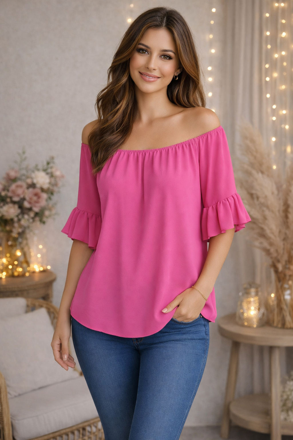 ✨ Damen Tunika One Size (ca. 42–48) – 3 Farben 🌸💙🖤