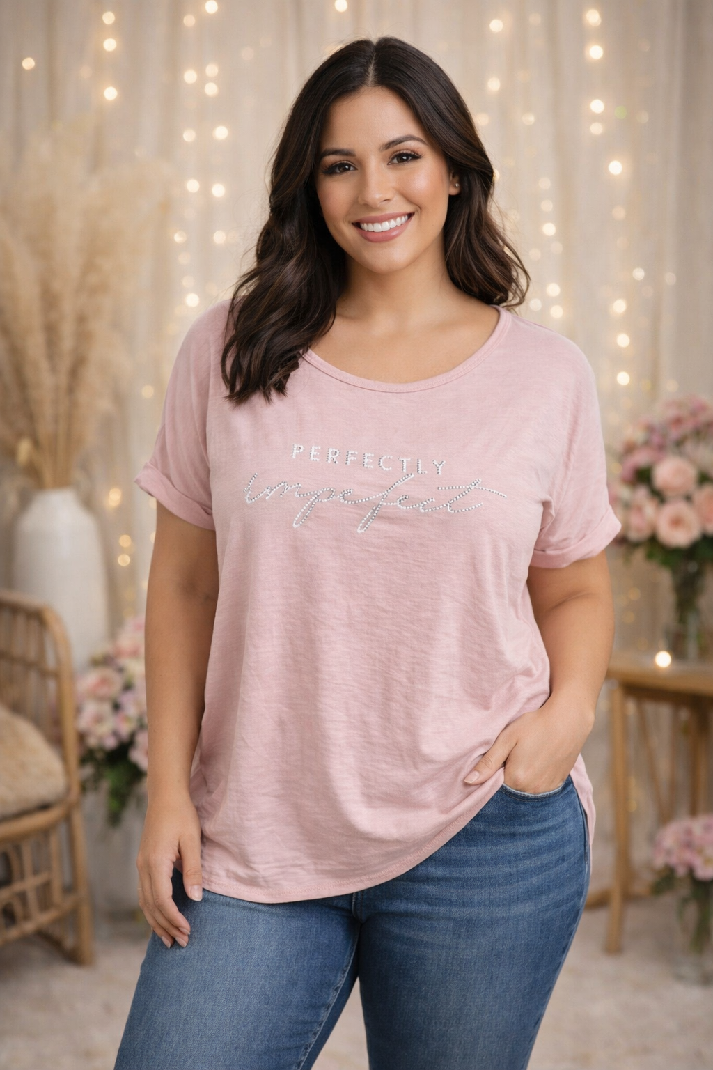 🌸 T-Shirt „Perfectly imperfect“ – Gr. 38–42 | 2 Farben 💕✨