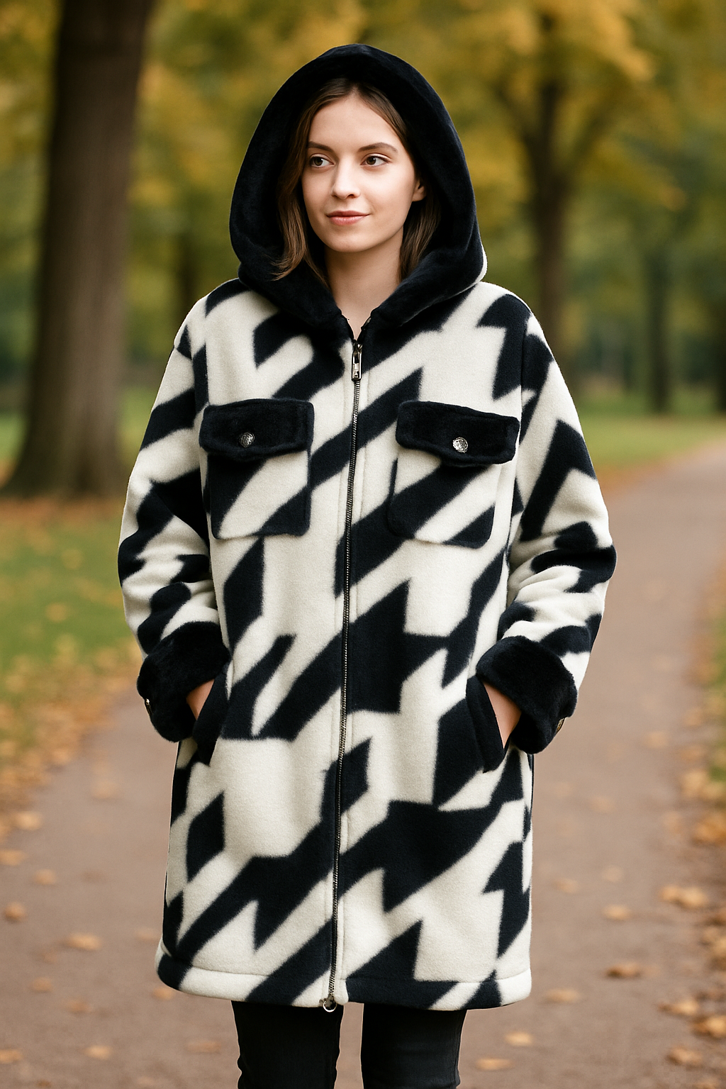 🔥 Stylischer Oversize-Mantel mit Kunstfell-Details (3 Farben) | Gr. 42–48 🔥