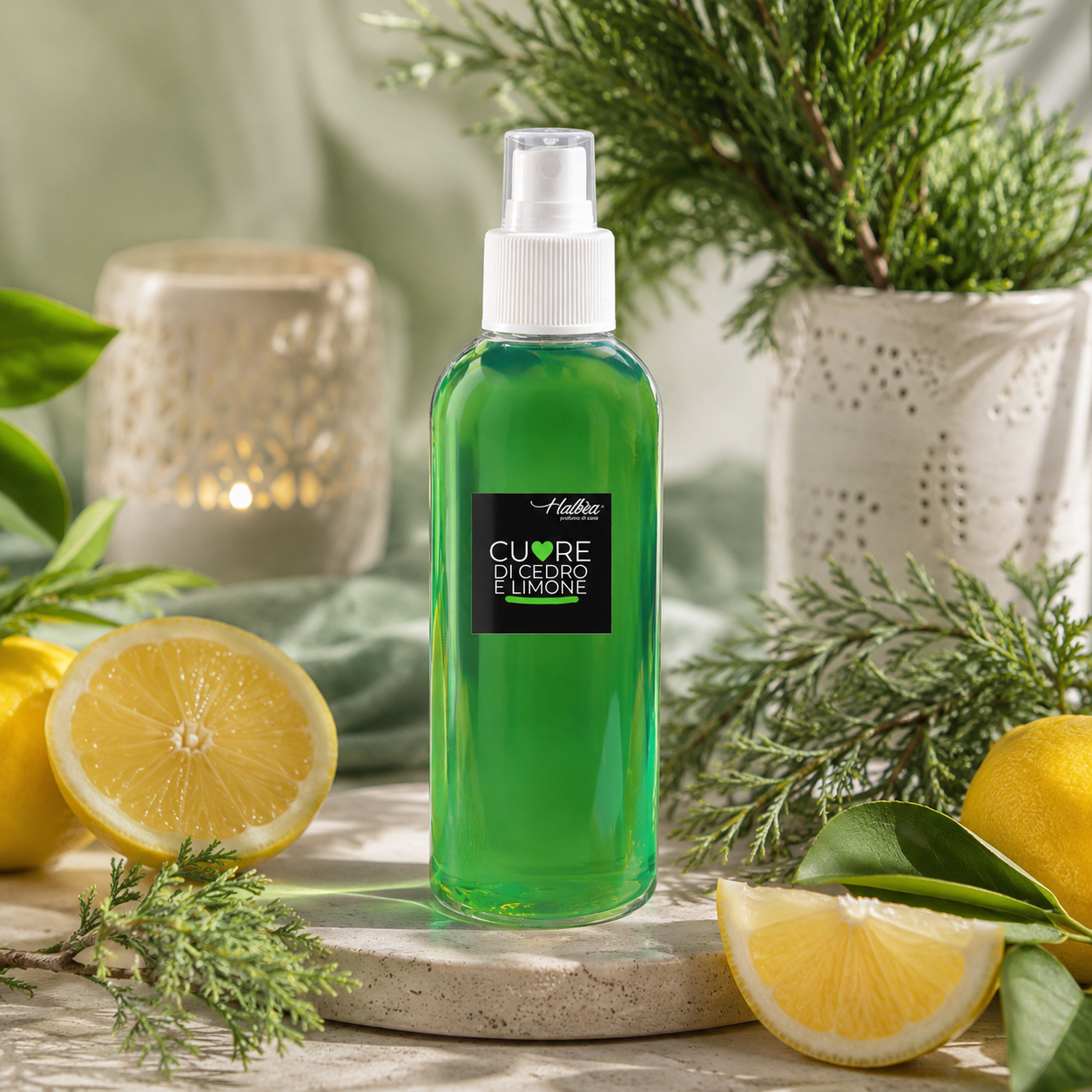 🍋🌿✨ Raum- & Autoduft „Herz aus Zedernholz & Zitrone“ – Spray 100 ml 🚗🏡